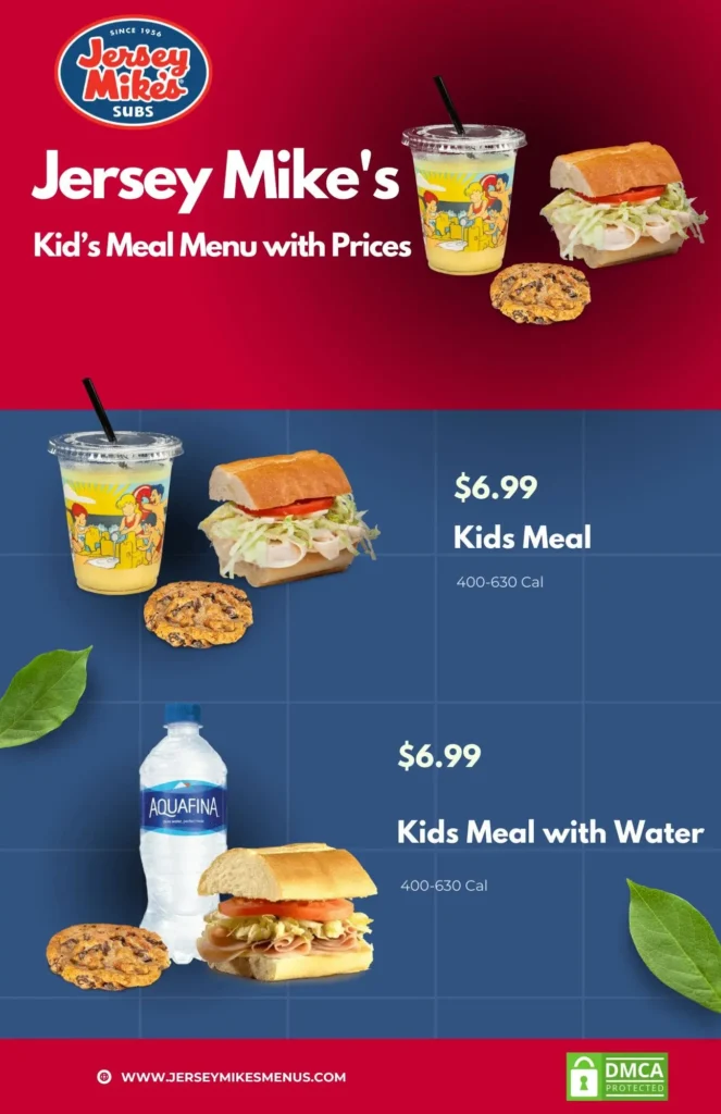 Jersey Mike’s Kid’s Meal Menu with Prices