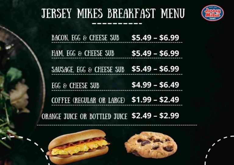 Jersey Mikes Breakfast Menu